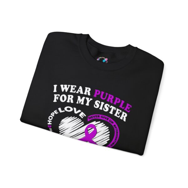 I Wear Purple for My Sister Sweatshirt - Image 3