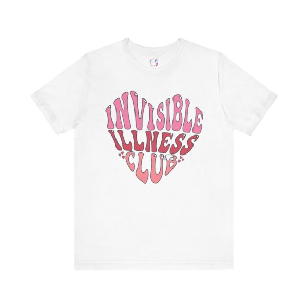 Invisible Illness Club T-Shirt | Heart Design | Chronic Illness Awareness | Disability Support Gift | Mental Health Advocacy | Unisex Tee