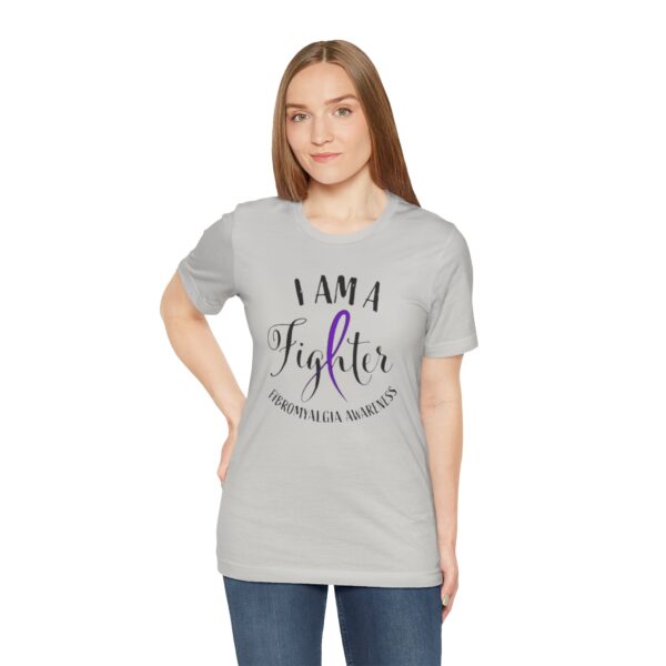 "I'm a Fighter" Fibromyalgia Warrior T-Shirt - Image 7