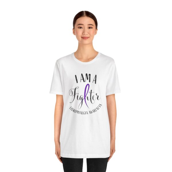 "I'm a Fighter" Fibromyalgia Warrior T-Shirt - Image 3