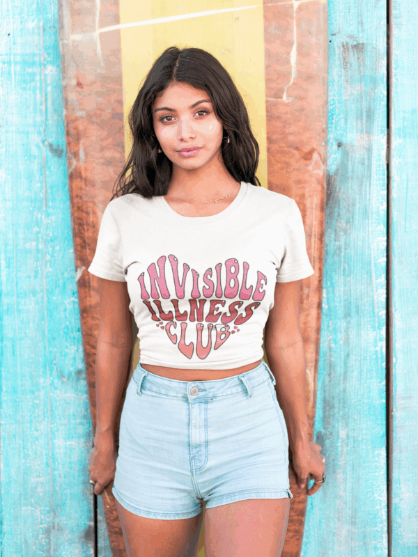 Invisible Illness Club T-Shirt | Heart Design | Chronic Illness Awareness | Disability Support Gift | Mental Health Advocacy | Unisex Tee - Image 2