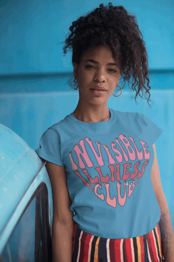 Invisible Illness Club T-Shirt | Heart Design | Chronic Illness Awareness | Disability Support Gift | Mental Health Advocacy | Unisex Tee - Image 5