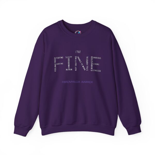"I'm Fine" Sarcastic Fibromyalgia Warrior Sweatshirt - Image 4